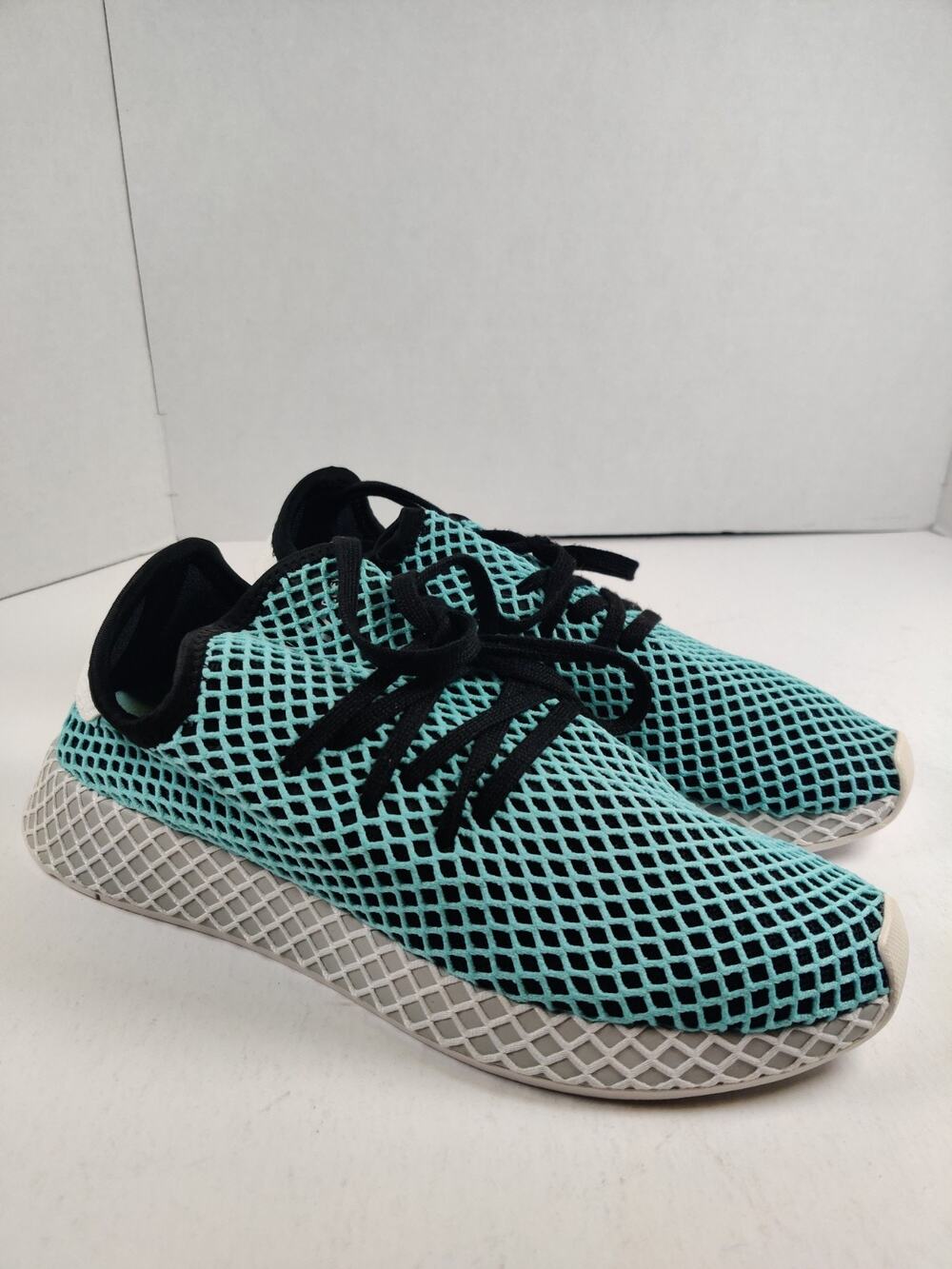 Adidas Parley Deerupt Runner Teal Mesh Men's Size 9 Lace Up